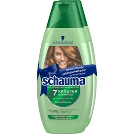 Schauma Schwarzkopf Women's Shampoo 7 Herbs Vegan Pack of 2 x 400 ml
