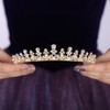 Teyglen Gold Crystal Wedding Tiara Baroque Queen Crown Headband Elegant