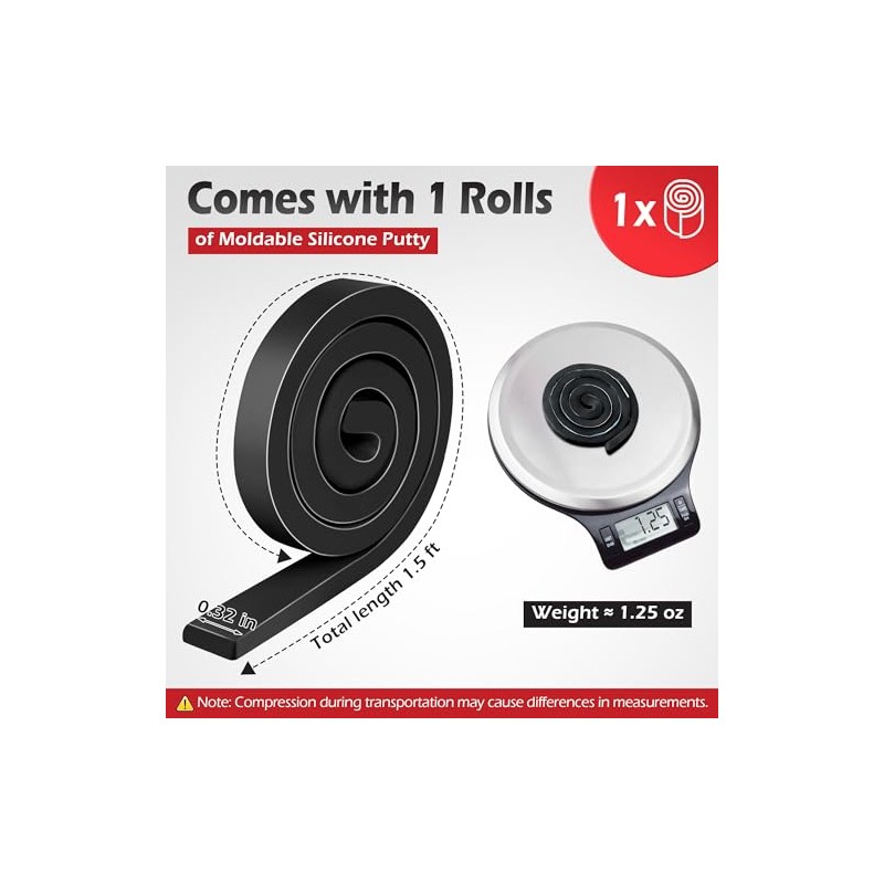 Moldable Silicone Putty - Versatile Non-Hardening Sealant