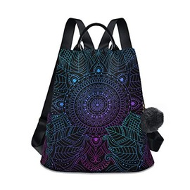 ALAZA Art Arabesque Mandala Ethnic Bohemian Backpack Purse for Women Anti Theft Fashion Back Pack Shoulder Bag