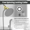 Shower Diverter Valve with Handshower Mount, G1/2 Brass Shower Arm