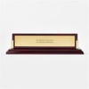 Things Remembered Engraved Gloss Mahogany and Gold Name Plate (Free