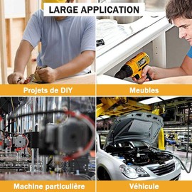 520PCS M3 M4 M5 M6 Stainless Steel Hex Button Screws Bolts Nuts and Washers Assortment Kit with Storage Flat Case Box