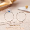 SweetJew 2Ct Radiant Cut Wedding Rings Set for Women 925
