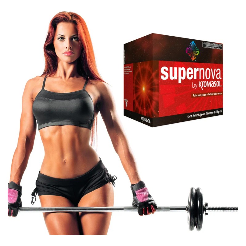Supernova Energía 36 Sobres Bebida Sabor Cereza Kromasol