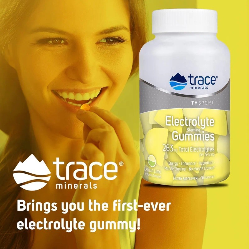 Trace Minerals Gomitas Con Electrolitos 263 Mg 90 Gom Sabor