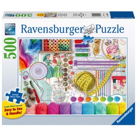 Ravensburger 16440 Needlework Station 500 Piece Large Pieces Jigsaw Puzzle for Adults - Every Piece is Unique, Softclick Technology Means Pieces Fit Together Perfectly