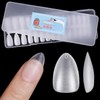 Missgooey Nail Tips, Short Almond, Sanded Nail Tips, Set of