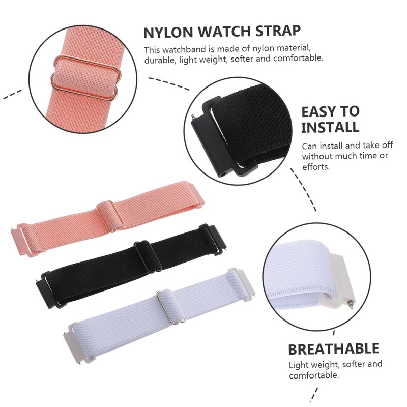 OHPHCALL 3 Pcs Strap Smartwatch Bands Watch Replacement Band Smooth
