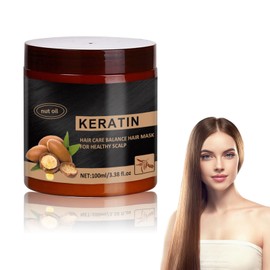 Keratin Haarkur Behandlung, Keratin Haarmaske, Pflege-Maske, Volumisierende Haarmaske, Glättet und Schützt, Pflegend und Feuchtigkeitsspendend, Verleiht dem Haar Glanz, Geeignet für alle Haartypen