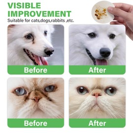 GJYC PET Eye Wipes for Dogs & Cats - Tear Stain Remover with 120 Extra Thick Wipes,Gently removes Tear Stains, Eye Debris, and secretions, Hypoallergenic & Unscented, Aloe & Coconut Oil Formula