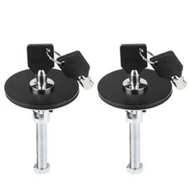 Hood Lock Kit, Aluminum Alloy Car Universal Engine Hood Cover Lock Key Pin Kit Safety Pin with Keys Car Front Hood Cover Lock Compatible with Professional Rally Cars (Black)