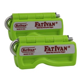 The Original Fat Ivan Fold Up Doorstop Wedge with Magnet - Green (2 Pack)