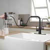 Black Kitchen Faucets with Water Filter and Pull Down Sprayer,Waterfall