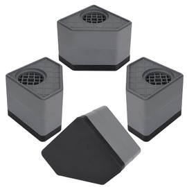 HMIEPRS 4 Pcs Anti Vibration Pads for Washing Machine, Washer and Dryer Pedestals High Friction Hard Wearing Square Rubber Foot, Non Slip & Noise Reducing Mat Floor Protects (Increase 3.14")