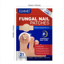Fungal Nail Patches, 21pcs/box Nail Health Care Patches, Nail Care Patches, Suitable for Solving Fungal Nails and Other Nail Problems