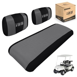 10L0L Golf Cart Seat Covers for Yamaha G2 G8 G9 G16 G19 G22 & Club Car DS Pre-2000 EZGO Marathon, Front Seat Cover, Washable Breathable Polyester Mesh Cloth, Warm in Winter & Cool in Summer