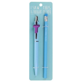 Stands Out, Supplying Outstanding Gifts T Letter Initial Pen and Pencil Set Kids Charm Topper School Stationary Kits Gift