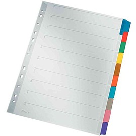 Leitz Blank cardboard index 160 g/m²/4321-00, A4 225 mm; 297 mm 10 Sheets Grey