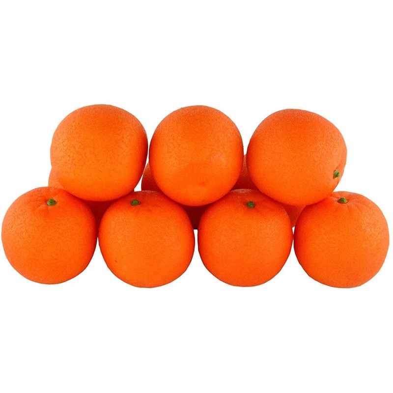 10Pcs Artificial Lifelike Simulation Orange Set Fake Fruit for Home