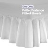 DTEX HOMES Luxury Polycotton Extra Deep Frilled Valance Fitted Sheets,