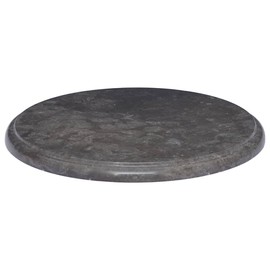 vidaXL Table Top- Black Marble, Round, Ø15.7"x1", Ideal for Dining/Coffee/Garden Tables, Easy to Clean
