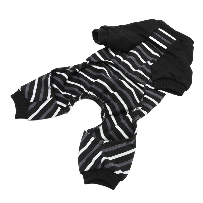 Dog Pajamas Warm Comfortable Stretchy 4 Legs Striped Dog Pajamas