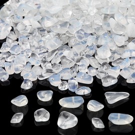 Mbsomnus Beads for Threading 450 Pieces Crystals Gemstones Beads Opal Stone Beads Gemstones with Hole Natural Irregular Glass Beads for DIY Bracelets Earrings Jewellery Home Decoration Vases