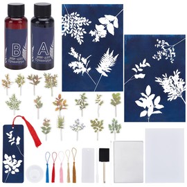WEBEEDY 30 A4 Sheets Cyanotype Paper Leaves Sun Print Paper Kit,High Sensitive Sun Paper Nature Sun Printing Kit,Sun Art Paper Sun Print Paper for Arts Crafts Beginners DIY Projects