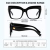PEYEOISD Oversized Thick Reading Glasses 2.5 Women, Extra Large Bule