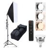 YUOCU Softbox Lighting Kit, 20"X28" softbox with 85W 3200-6500K E27