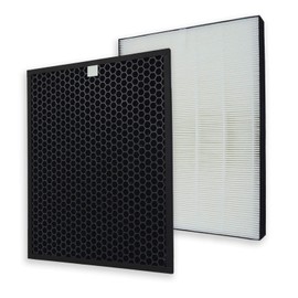 PUREBURG Replacement HEPA Filters and Activated Carbon Filter Set Compatible with Sharp FZ-F60HFU FZ-F60DFU Fits Sharp FP-F60UW FP-F60U-W Air Purifiers