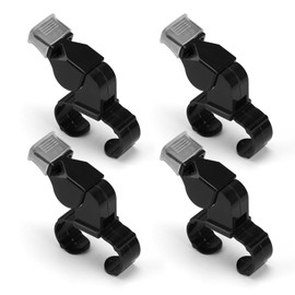 FINELYCR Pack of 4 Referee Whistle, Finger Grip Schiri Whistle, Whistle Referee with Finger Grip, with Anti Bite Mouth Guard, Loud Sound, for Sports, Competition