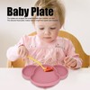 Baby Suction Plate Silicone Thick Edge Skid Resistance Cute Bear