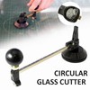 Glass Cutter Adjustable Compass, Glass Cutting Tool 6-Wheel Circle Cutter