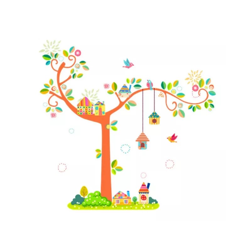 DaraBaby Vinil Infantil Casa De La Selva Cuarto Recamara Sala+