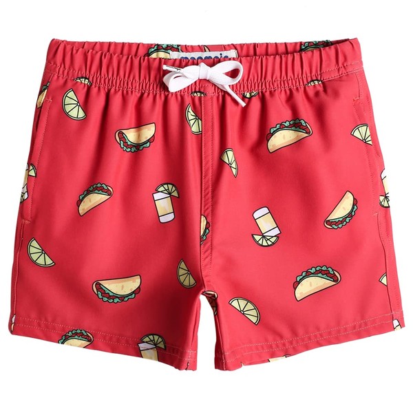 MaaMgic Boys Swim Trunks Toddler Swim Shorts 4 Way Stretch