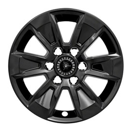 Auto Reflections Set of 4 17" 6 Spoke Wheel Skins for Chevy Silverado 1500 19-2020 - Gloss Black