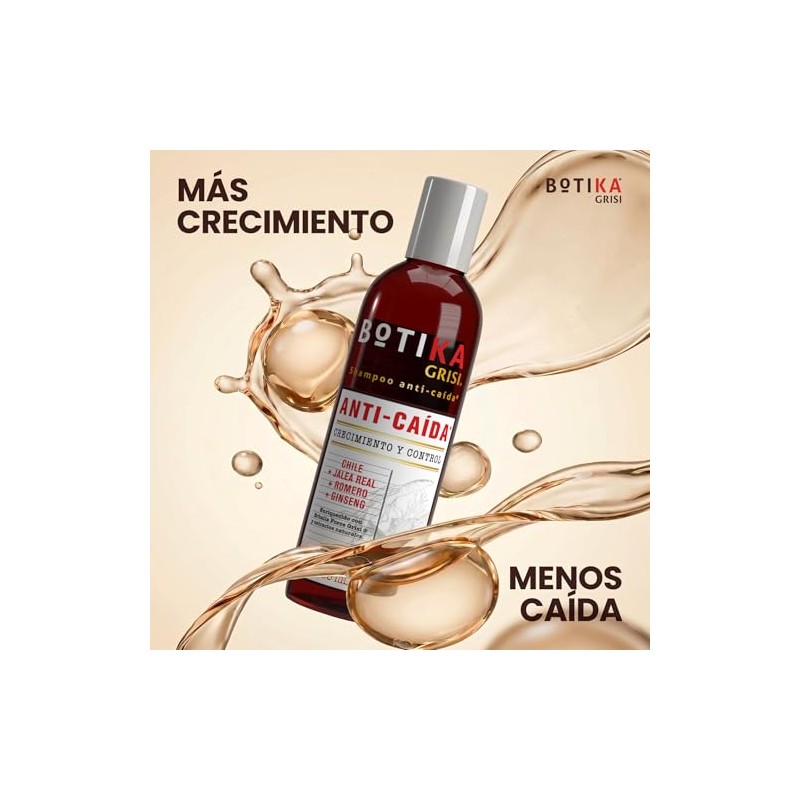 BOTIKA GRISI Shampoo Anticaída Natural con Jalea Real, 480 ml