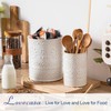 LOVECASA Utensil Holder, 7.2"+5.4" Ceramic Utensil Holder for Countertop, Large