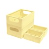 Plastic Storage Crate Folding Desk Organizer Basket Set of 4,