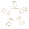 100Pcs Gold Paper Clips Cute Shape Stainless Steel Multifunction Metal