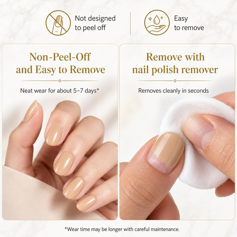 Nude Beige Nail Polish Pen for Women, Water-Based Quick Dry