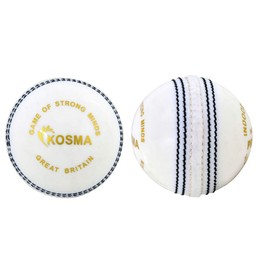 Kosma Cricket Incrediball Practice Balls (2 Pack) Real Bounce Enable Players to Develop their playing Skills without the Risk of Injury - White Color