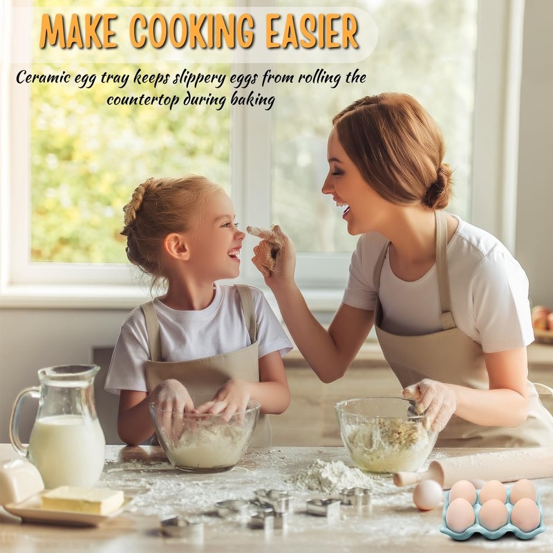 Flexzion Ceramic 12 + 6 Cups Egg Tray - 18