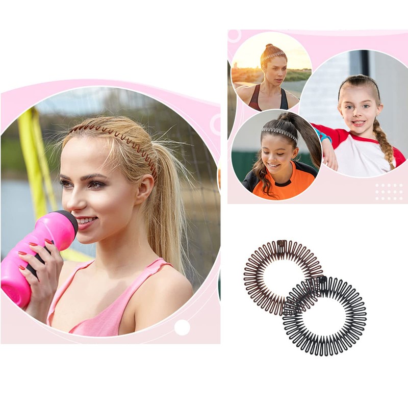 Pack of 4 Full Circle Stretchy Comb Circular Plastic Hair