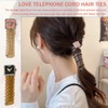 Ouliget Diamond Encrusted Spiral Coil Hair Ties,Love Heart Hair Ties