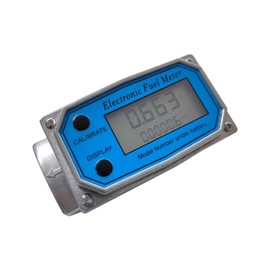 1 Piece Digital Flow Meter Aluminum Alloy Fuel Meter Turbine Flow Meter & Digital Meter in Industry-Grade Blue