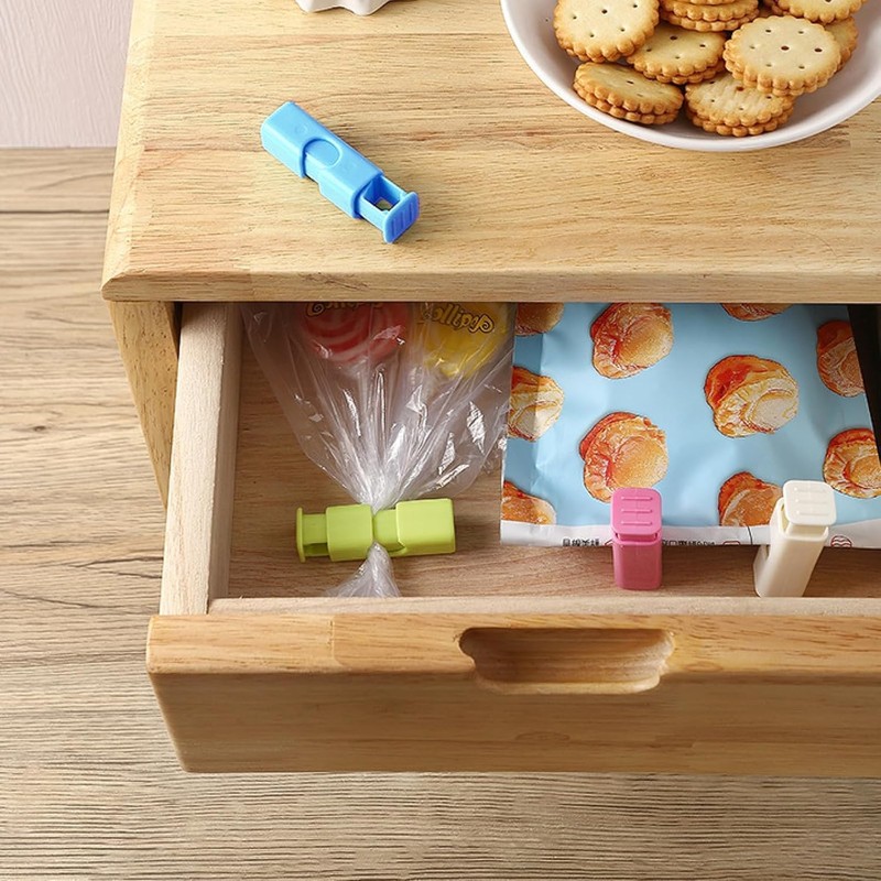 Squeeze Bread Bag Clips, Food Bag Cinch Clips, Easy Squeeze