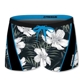 FREEGUN Boys' swimming trunks, Mobcus Flower 22
